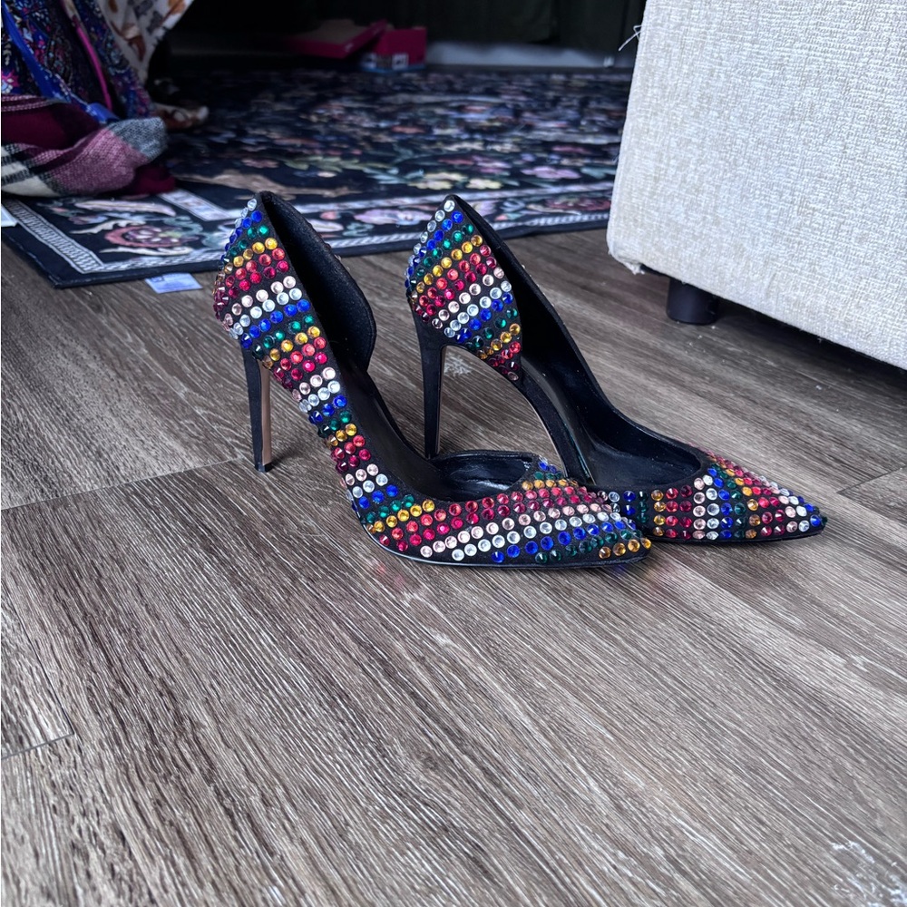 Rainbow Sequin Stiletto Heels